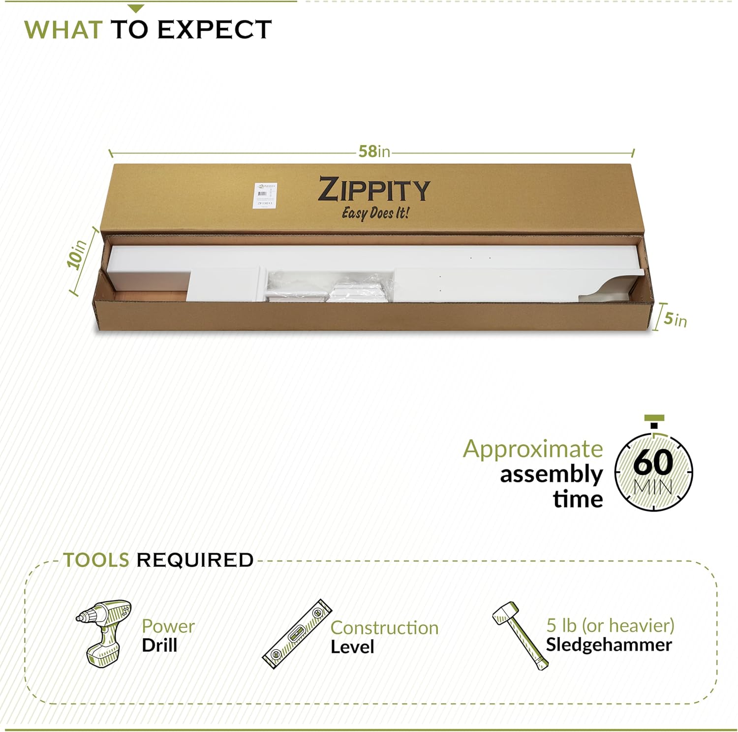 Zippity Outdoor Products ZP19013 Classica Mailbox Post, White