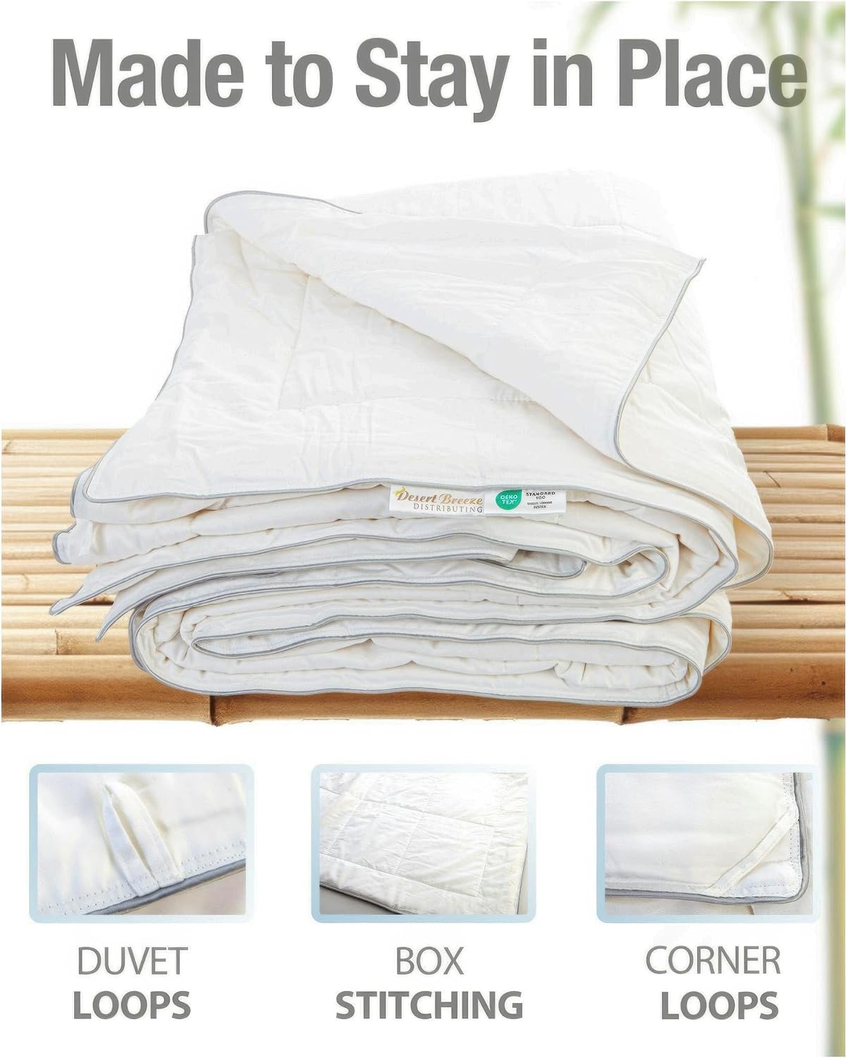 Cooling Comforter, Fill 100% Viscose from Bamboo, Cover 60% Viscose from Bamboo 40% Cotton, Lightweight Duvet Insert, Breathable Summer Quilt, 111x94 inches, King Size