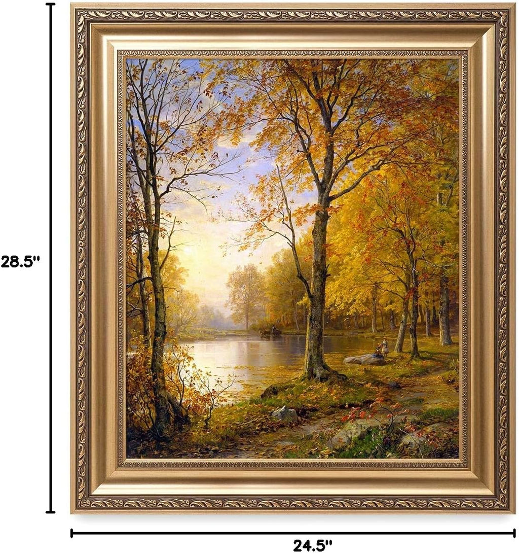 DECORARTS - Indian Summer, William Trost Rishards; Classic Art. Giclee Prints Framed Art for Wall Decor. Framed Size: 26x30