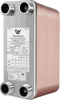 AB Plate Heat Exchanger, 4'x 12' 60 Plates Water To Water Heat Exchanger, Copper/SS316L Stainless Steel Brazed Plate Heat Exchanger For Floor Heating, Water Heating, Snow Melting