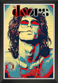 The Doors Jim Morrison Pop Art Framed Wall Poster – Rock Legend Music Collectible (33.5' by 23.5')