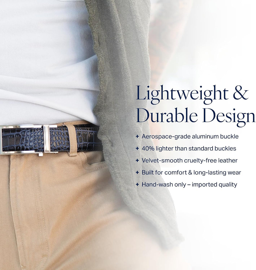 Nexbelt Cayman V2 Ratchet Belt for Men – Adjustable 1 3/8' Strap - Cut-to-Fit - Luxury Golf & Dress Belt