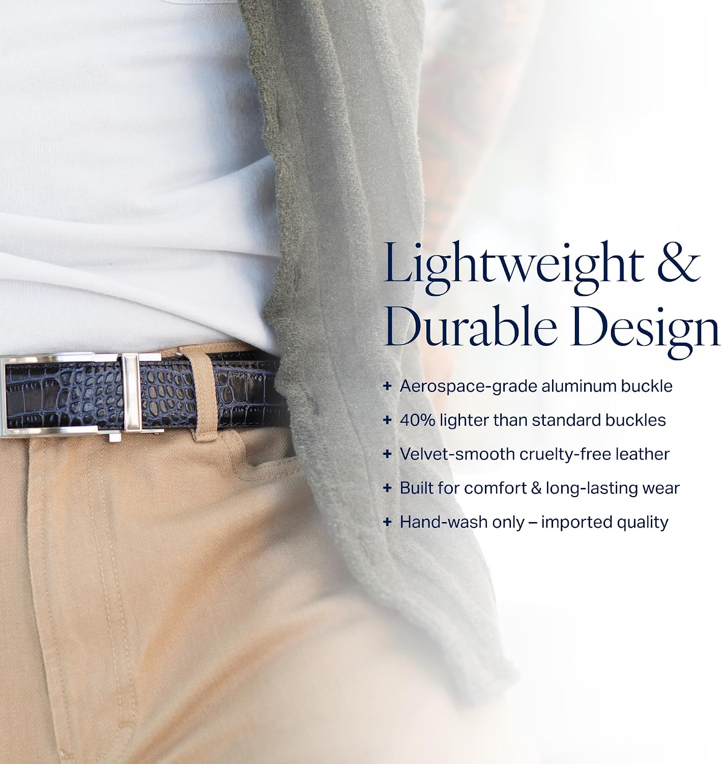 Nexbelt Cayman V2 Ratchet Belt for Men – Adjustable 1 3/8' Strap - Cut-to-Fit - Luxury Golf & Dress Belt