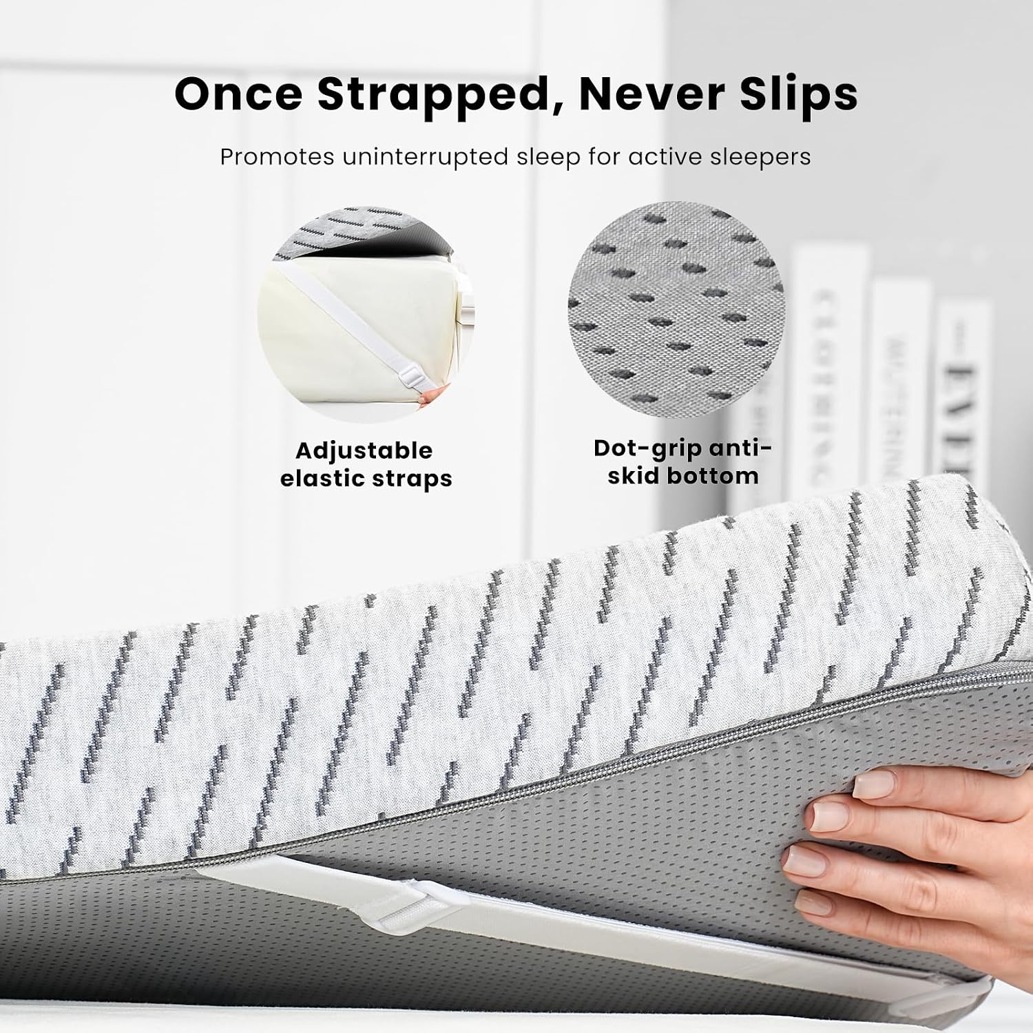 HOMRELEXA Bamboo Mattress Topper Full Size 4 Inch, Cooling Gel & Bamboo Charcoal Memory Foam Mattress Topper for Back Pain Relief, Firm Dual-Layer Foam Bed Pad with Removable Cover