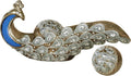 Feathered Splendor Blue Peacock Table Bowl with Orbs Set of Three | Centerpiece Elegant Style Decor for Aesthetic Room