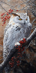 Diamond Art Kits for Adults Owl Diamond Painting Kits 5D DIY Round Snow Full Drill Dimond Art Paintings Crystal Rhinestones Crafts for Adults for Gift Home Wall Decor, Large Size 36 x 72 Inch,Model987
