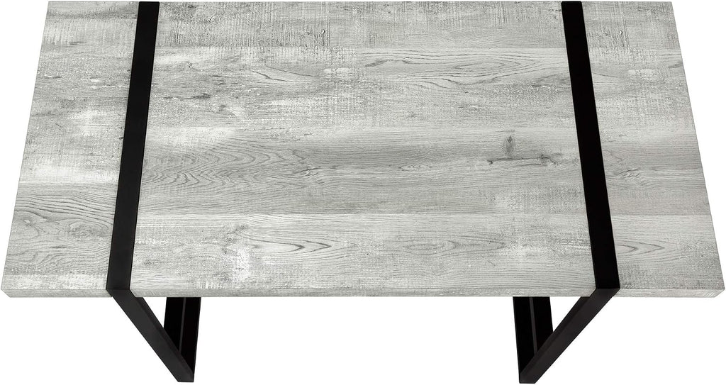Monarch Specialties Laptop Table for Home & Office-Study Computer Desk-Industrial Style-Metal Legs, 48' L, Gray Reclaimed