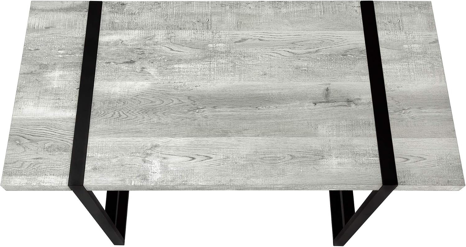 Monarch Specialties Laptop Table for Home & Office-Study Computer Desk-Industrial Style-Metal Legs, 48' L, Gray Reclaimed
