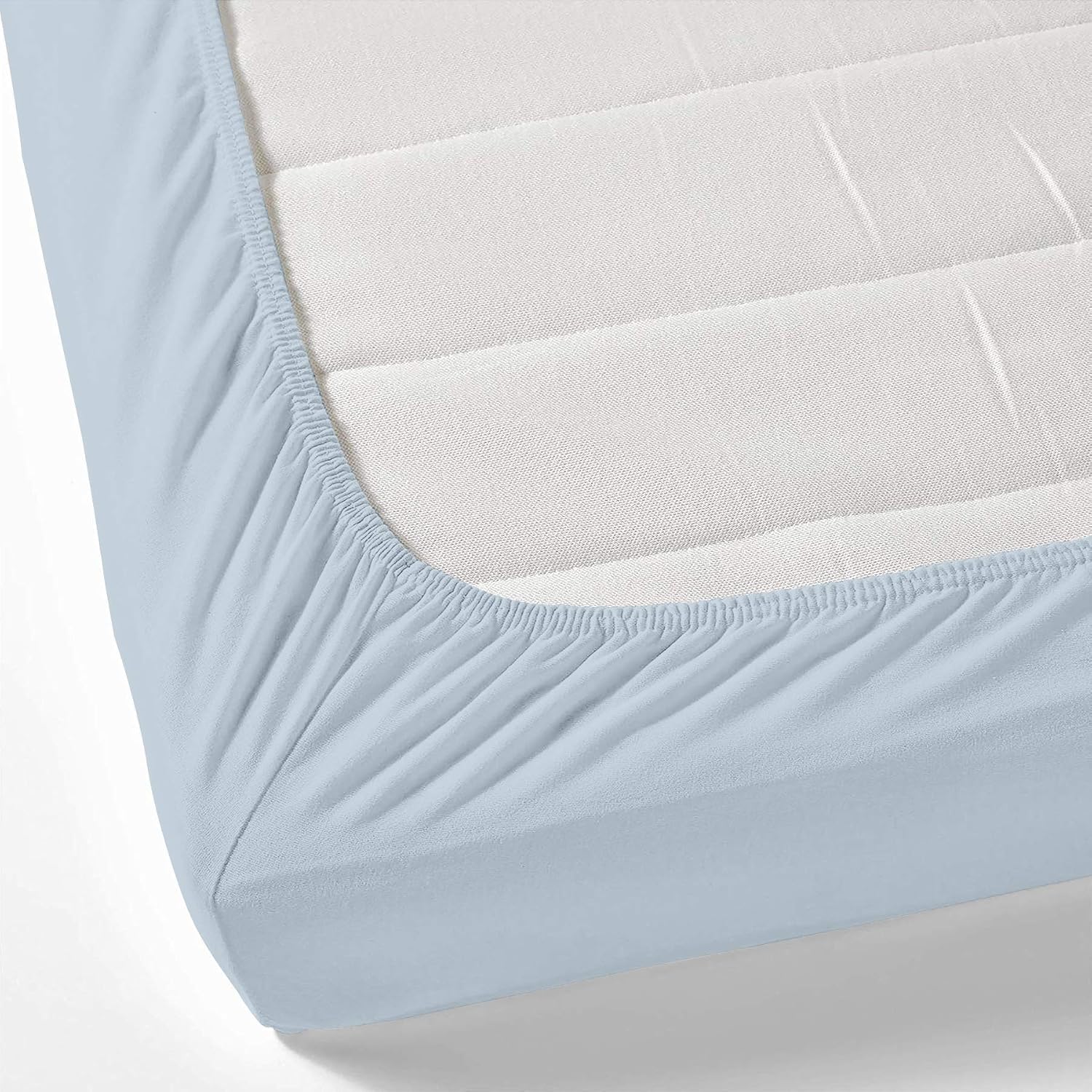 Royal Hotel Bedding Luxury Heavyweight 1000 Thread Count 4pc Bed Sheet Set 100% Cotton Material, Cool - Durable, Soft and Breathable Deep Pocket Sheets in Olympic-Queen Size, Light Blue