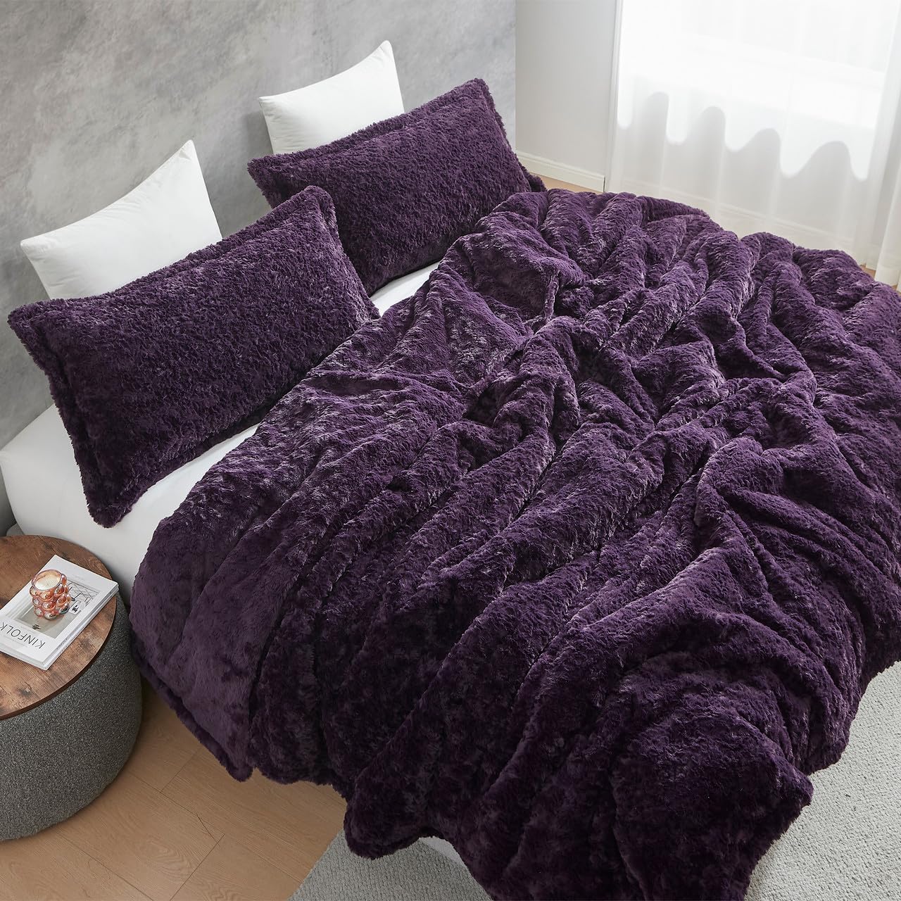 Byourbed Wriggle with It - Coma Inducer® Oversized Queen Comforter Set - Darkest Possible Purple