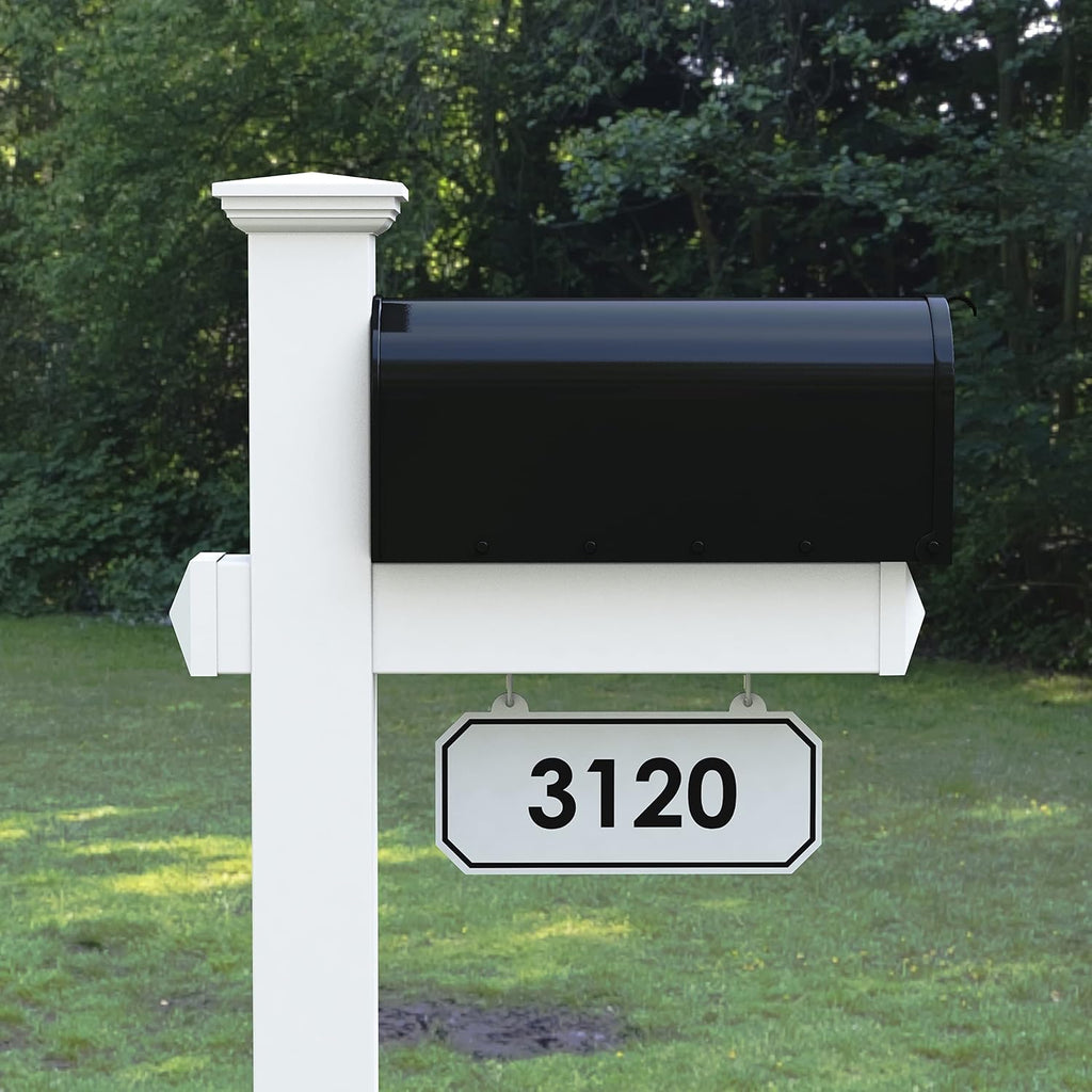 The Harrison Vinyl/PVC Mailbox Post - White (Includes Mailbox)