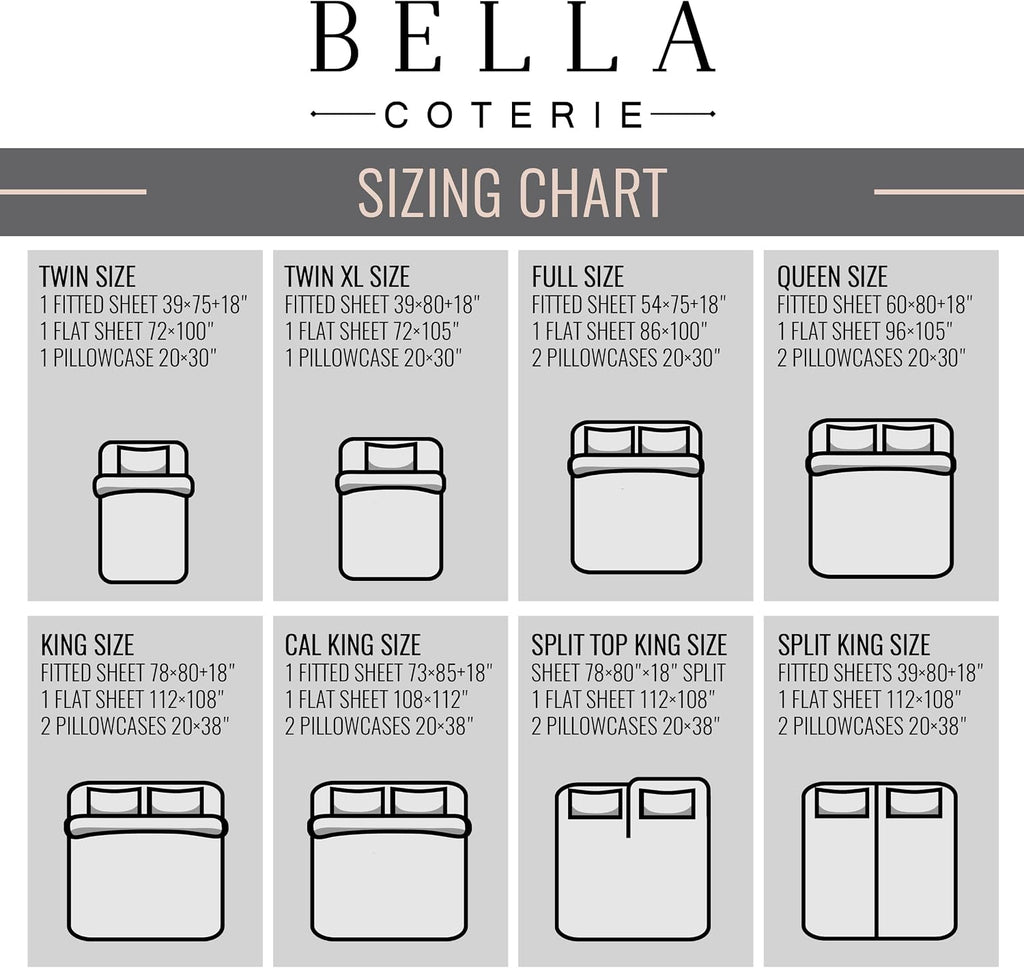 Bella Coterie Luxury Bamboo Viscose Queen Size Sheet Set | 100% Organically Grown | Ultra Soft | Cooling for Hot Sleepers | 18' Deep Pocket [Lilac]