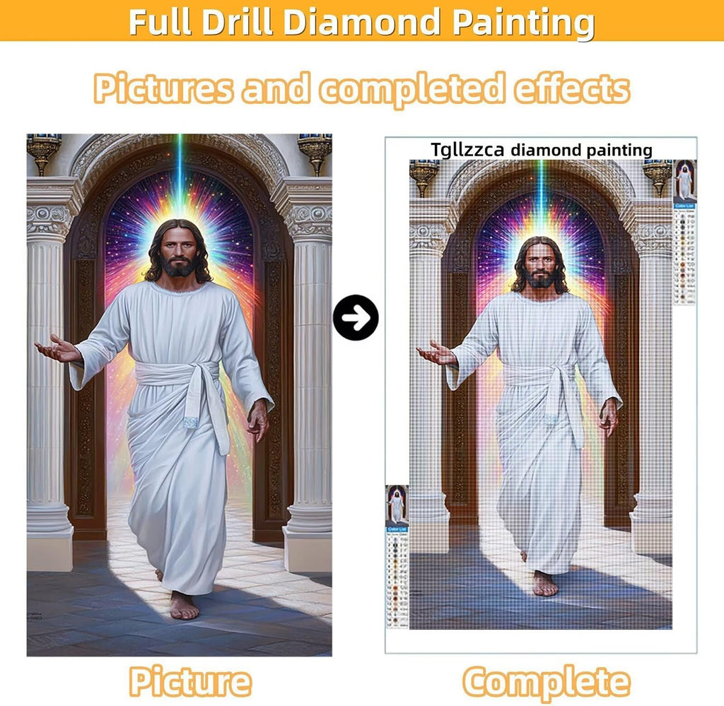 Diamond Art Kits for Adults Man Diamond Painting Kits, 5D DIY Square Aurora Full Drill Dimond Art Paintings Crystal Rhinestones Crafts for Adults for Home Wall Decor, Large Size 36 x 72 Inch, Model822