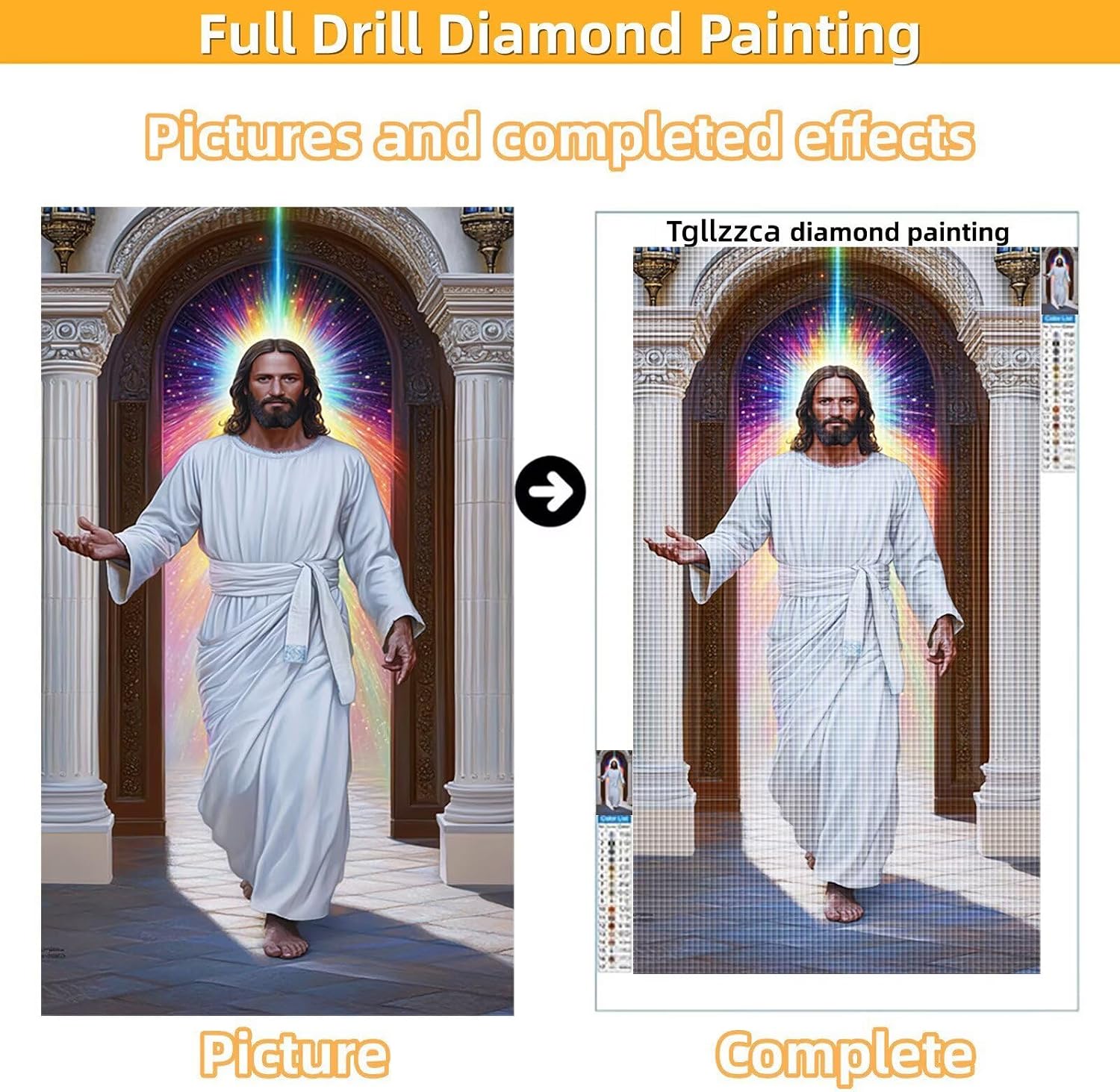 Diamond Art Kits for Adults Man Diamond Painting Kits, 5D DIY Square Aurora Full Drill Dimond Art Paintings Crystal Rhinestones Crafts for Adults for Home Wall Decor, Large Size 36 x 72 Inch, Model822