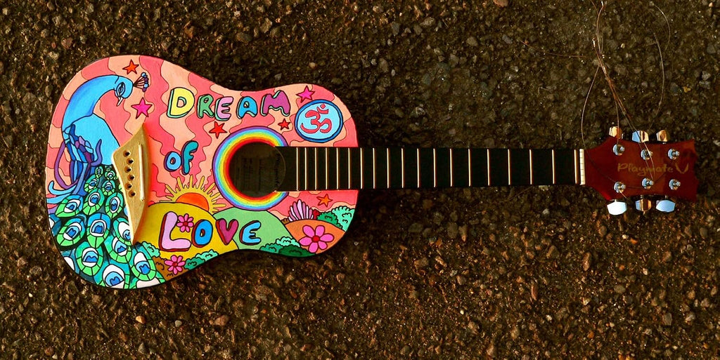 Avikalp Exclusive Awi4724 Painted Guitar Music Instrument Song Full HD Wallpapers (12 x 10 ft)