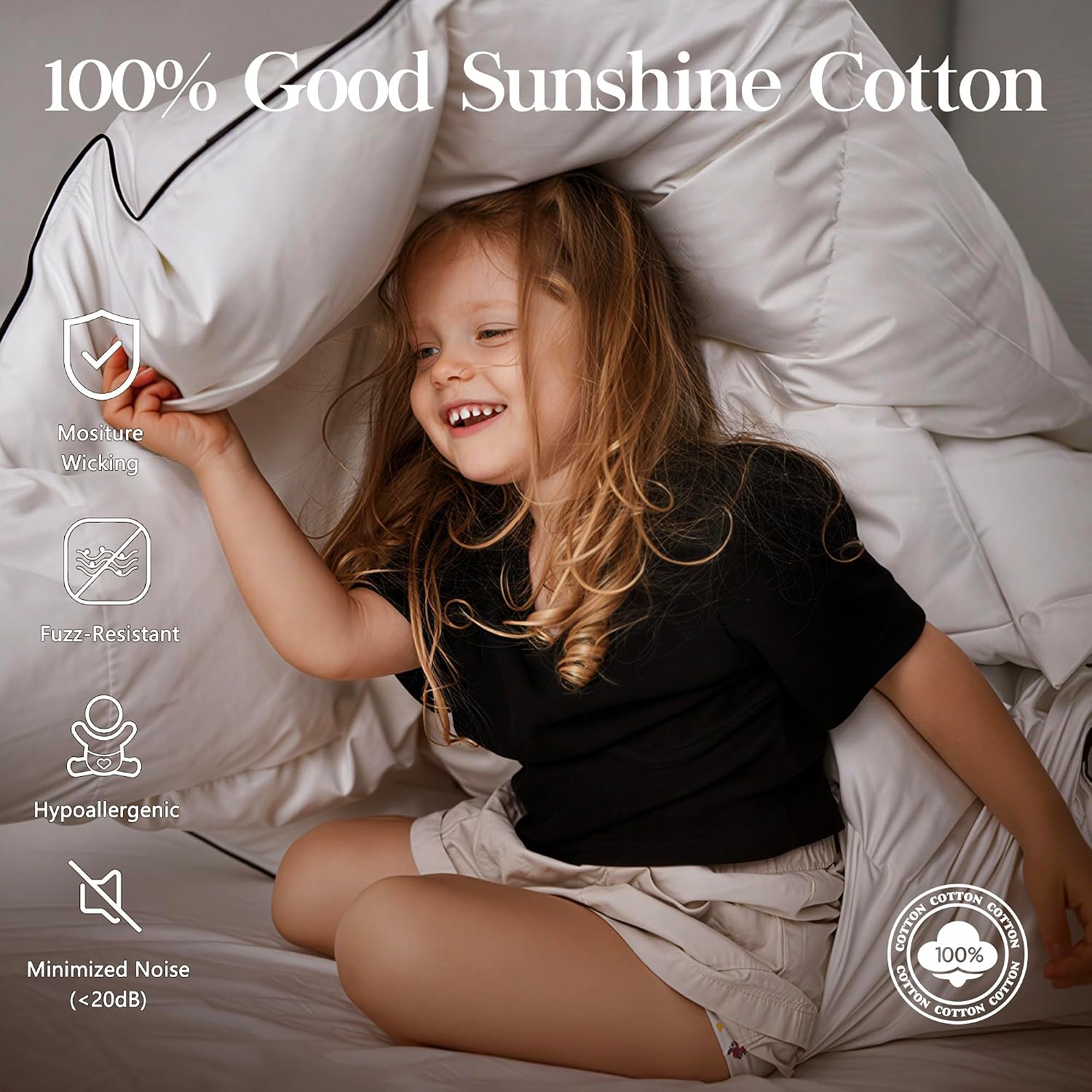Feather Down Comforter King Size,Premium Ultra-Soft Breathable Comforter High Fill Power White Duvet Insert,All Season Hotel Bedding Comforters (Ivory White/All Season, King (U.S. Standard))