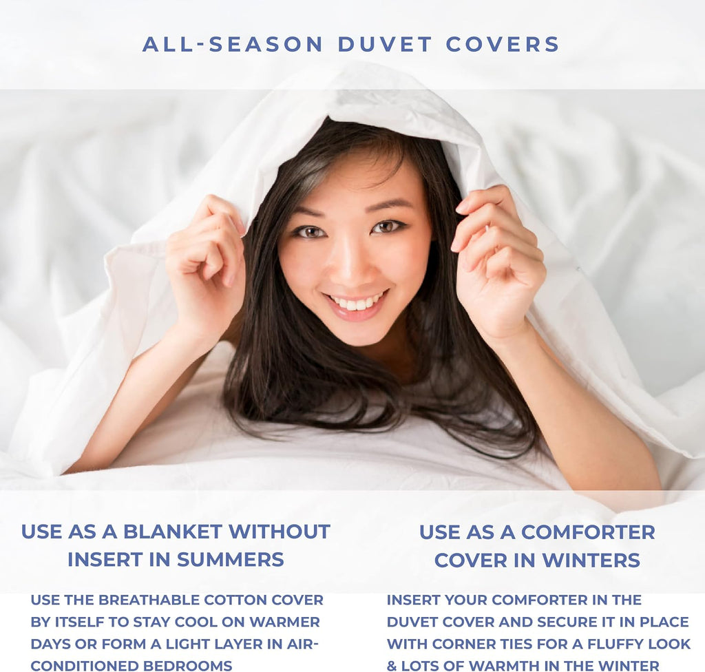 Kotton Culture 120'x120' 3 Pc Super King Plus/Super Oversize King Duvet Cover Set 100% Egyptian Cotton - 1000 TC, Zipper Closure & Corner Ties - Fits Only Extra Large Inserts - Navy Blue