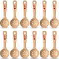 Carlisle FoodService Products 2 Oz Perforated Portion Control Spoon – Short Handle Measuring Spoon – Beige Polymer Foodservice Spoon for Commercial Kitchens, (Pack of 12)
