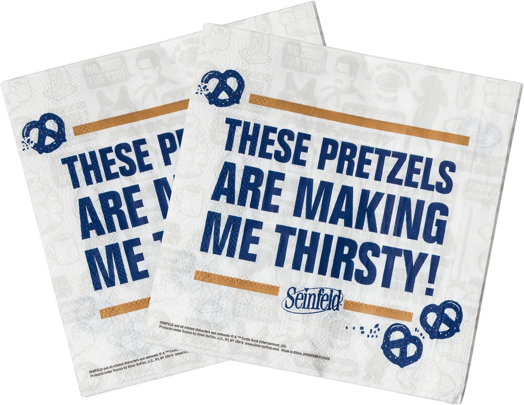 Silver Buffalo Seinfeld TV Series 60 Pack Partyware Disposable Paper Plates, Napkins, and Cups (Pack of 360)