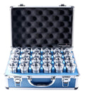Accusize Industrial Tools 24-Pc 3-26 mm 5C Precision Round Collets, Metric, Hardened & Ground, 0200-5552