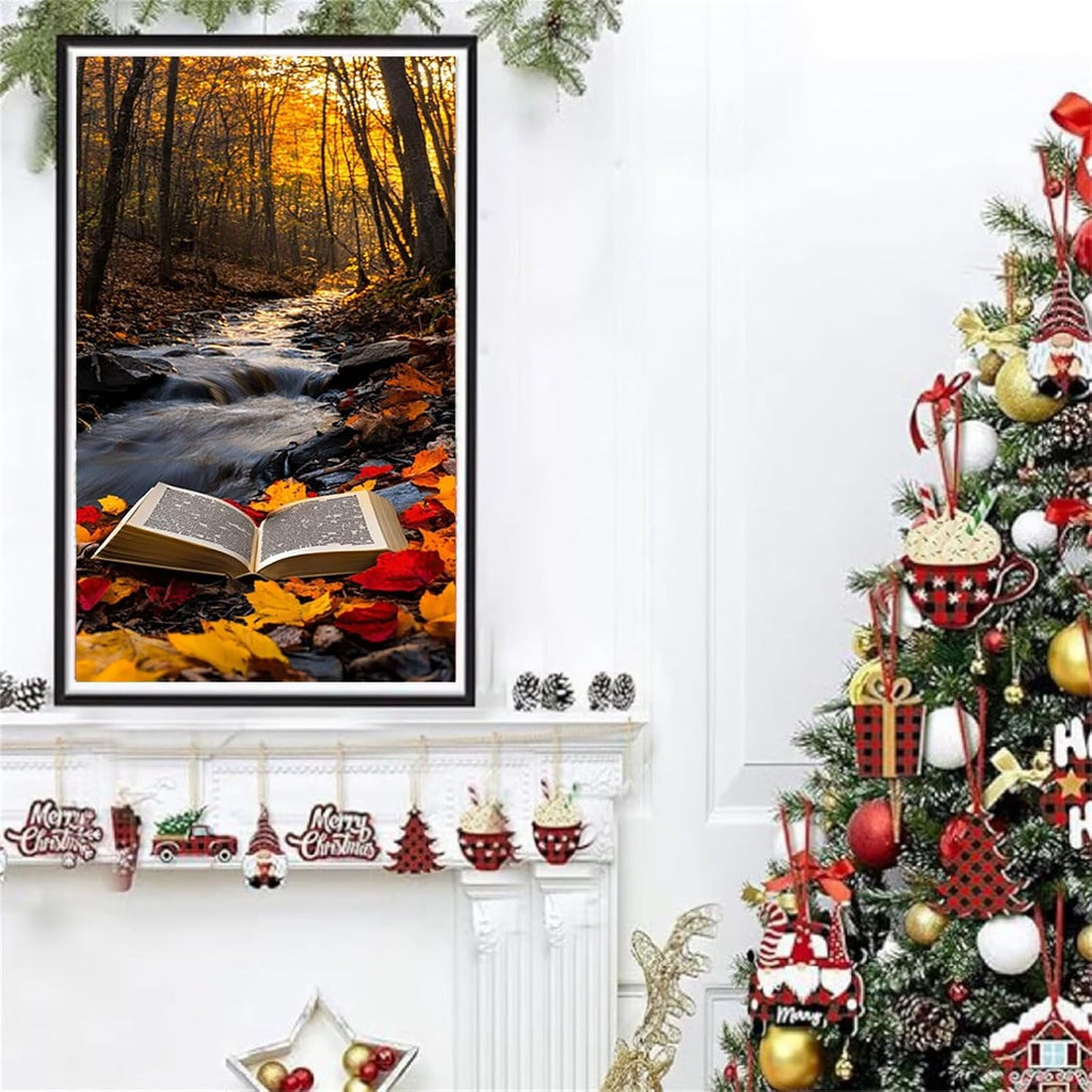 Diamond Art Kits for Adults Forest Diamond Painting Kits, 5D DIY Round Book Full Drill Dimond Art Paintings Crystal Rhinestones Crafts for Adults for Home Wall Decor, Large Size 40 x 80 Inch, Model759