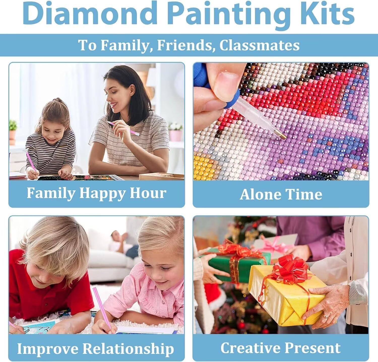 Purple Flowers Diamond Art Kits for Adults, Large 5D Diamond Painting Kits for Adults Beginners, DIY Full Drill Gem Arts and Crafts for Kids, Paint by Numbers Art, Home Decor 40x80 inch C-874