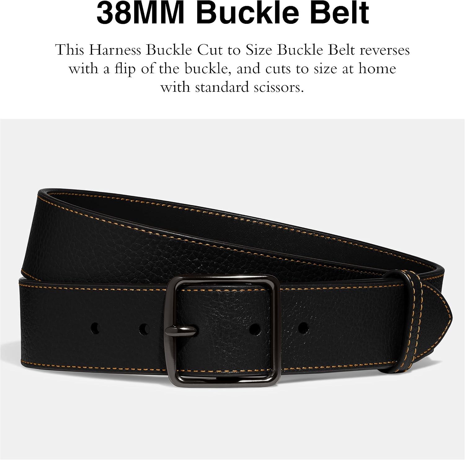 Coach Men's 38mm Harness Belt in Vegetable-tanned Leather