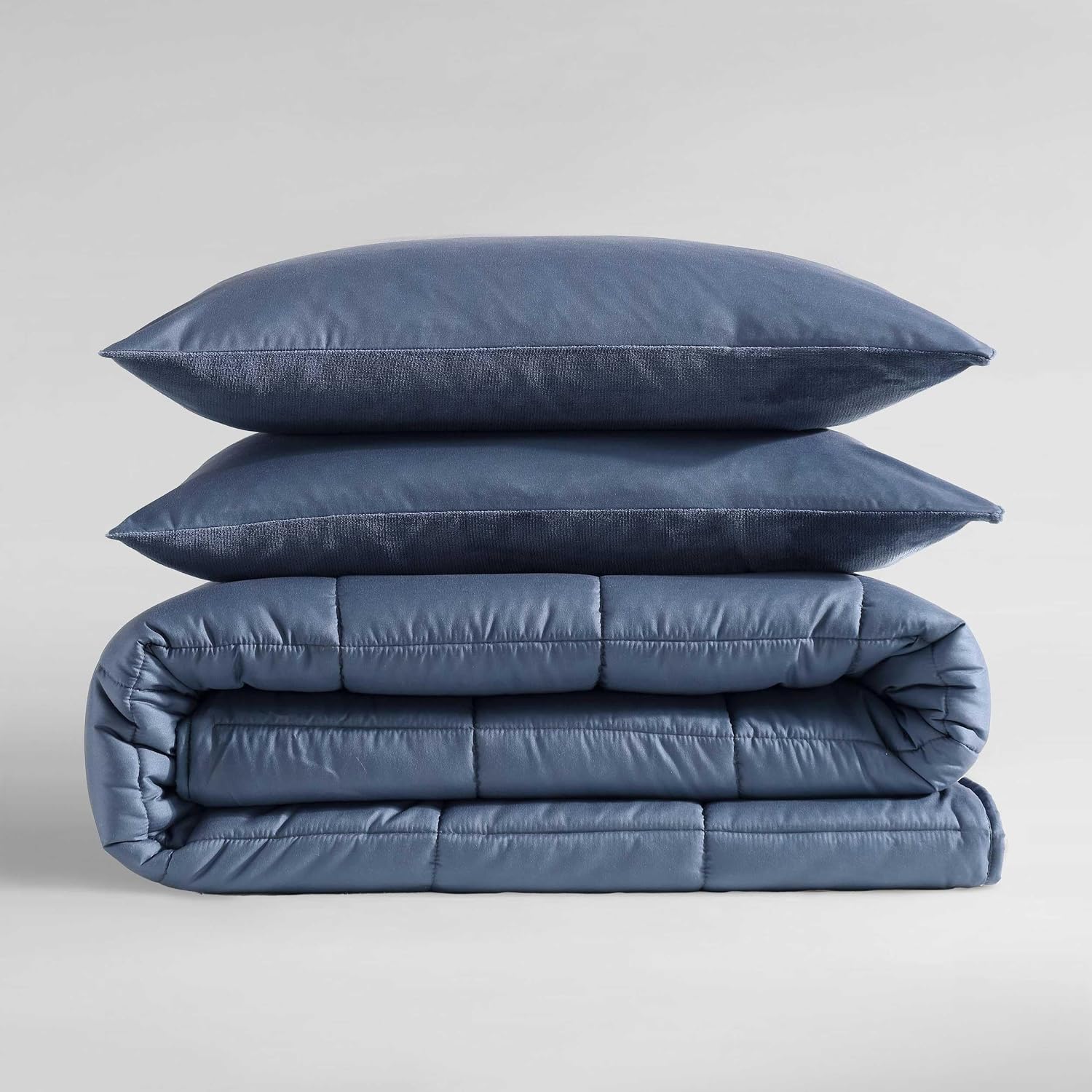 Calvin Klein - Queen Bonus Comforter Set, Reversible Bedding with Matching Bed Sheets, Pillowcases & Shams, Oeko-Tex Certified (Blue)