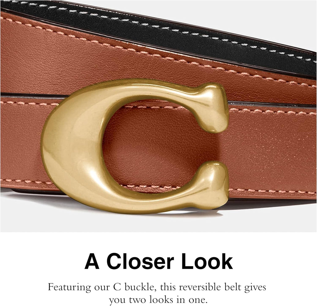 COACH 25mm Sculpted C Reversible Belt