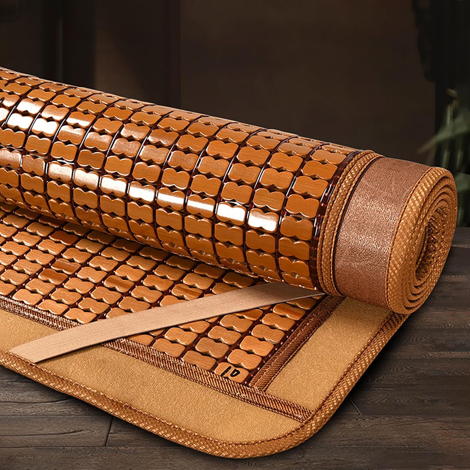 Summer Bamboo Sleeping Mat, Breathable Mattress Topper Pad Single/Twin/Full/Queen/King Size, Folding Sleeping Mattress Quick Cooling Bed for Home School