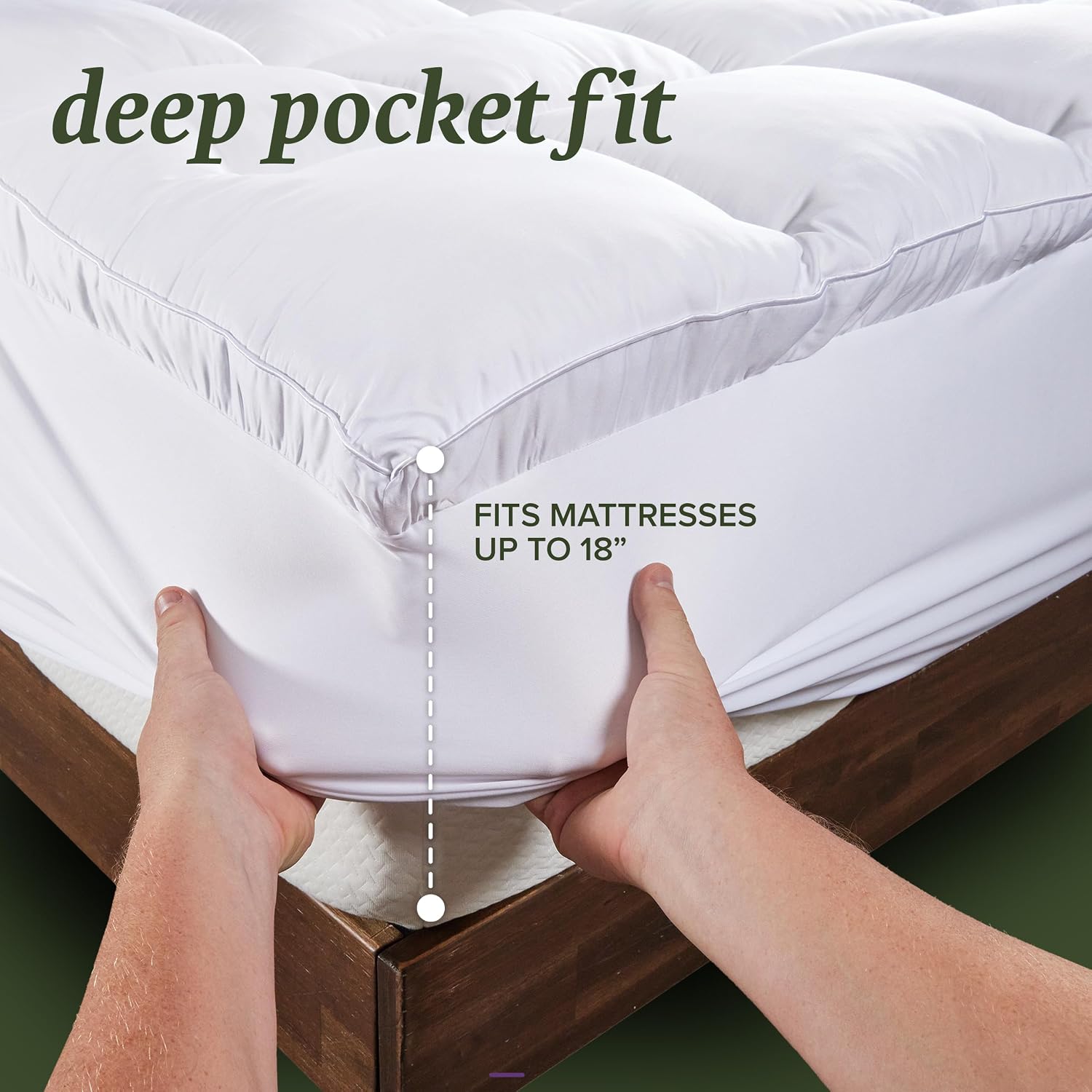 Beckham Hotel Collection Full Size Hybrid Mattress Protector & Pad - Extra Padded, Thick, Plush, & Fitted Mattress Topper for Bed - Quilted Pillow Top Mattress Cover