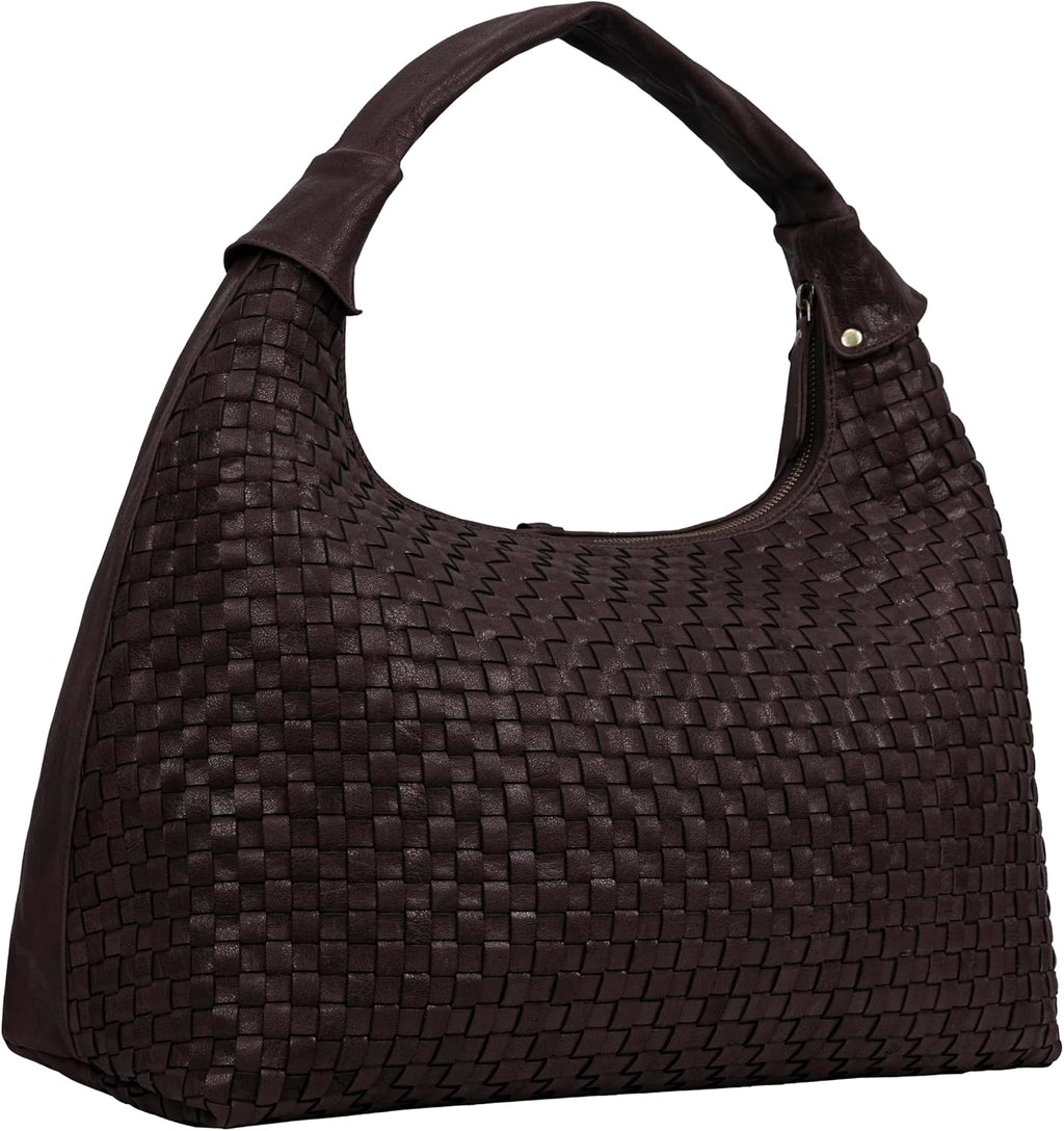 ANTONIO VALERIA Addison Braided Leather Tote Bag for Women