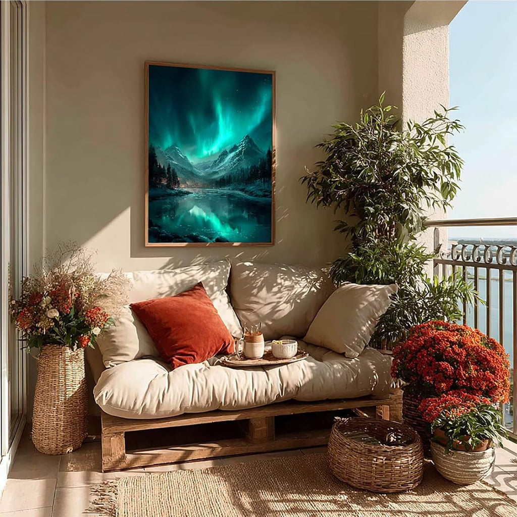 Snow Scene Diamond Art Kits for Adults, Starry Sky 5D Diamond Painting, Full Drill Dimond Art Paintings for Beginners, DIY Pictures Gem Crafts for Adults, Hobbies for Women, Fall Decor, 40x54in B-4247