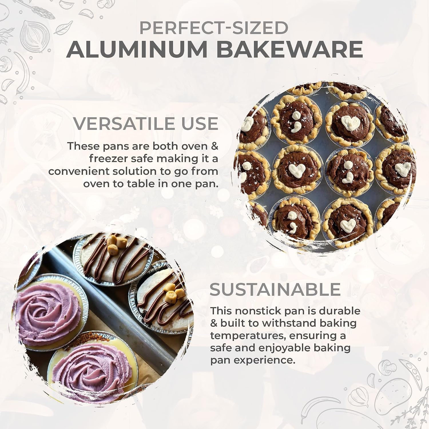 KitchenDance Disposable Aluminum Foil Tart Pan - 3 Inches Round Aluminum Foil Individual Pie Pans for Pies and Tarts - Baking Pans Perfect for Baking, Cooking, and Preparing Food - 301, 2000 Count