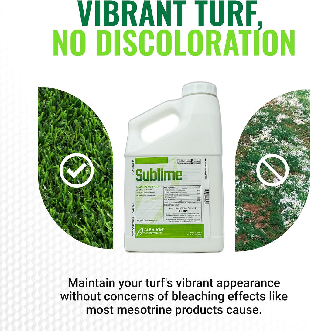 Albaugh Sublime Weed Killer, Unrivaled Defense Against Crabgrass, Creeping Charlie, Dandelions & More, Non-Bleaching Formula, Fast-Acting, Commerical & Residential, 1 Gallon