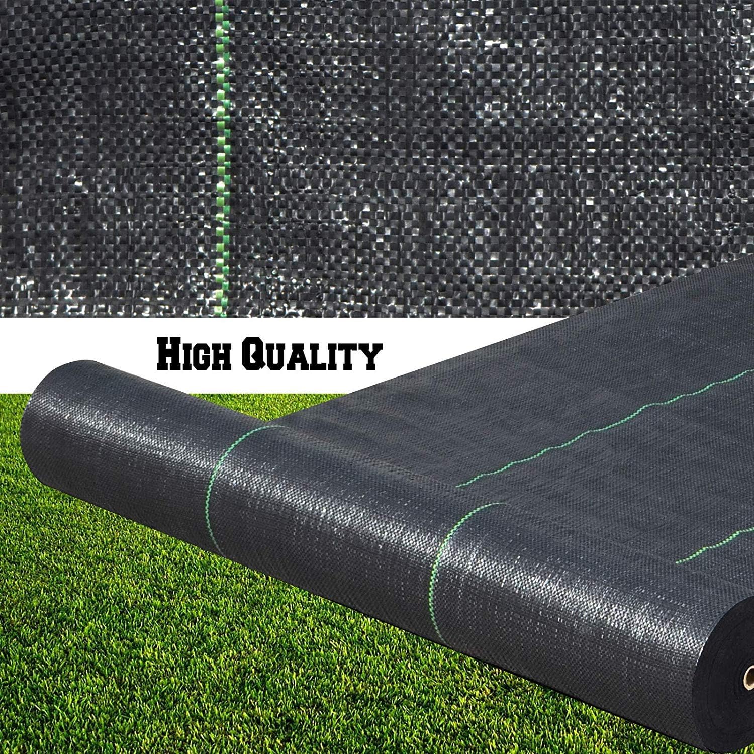 Petgrow Heavy Duty Weed Barrier Landscape Fabric for Outdoor Gardens, Non Woven Weed Blockr Fabric - Garden Landscaping Fabric Roll - Weed Control Fabric in Rolls（5FTX300FT）