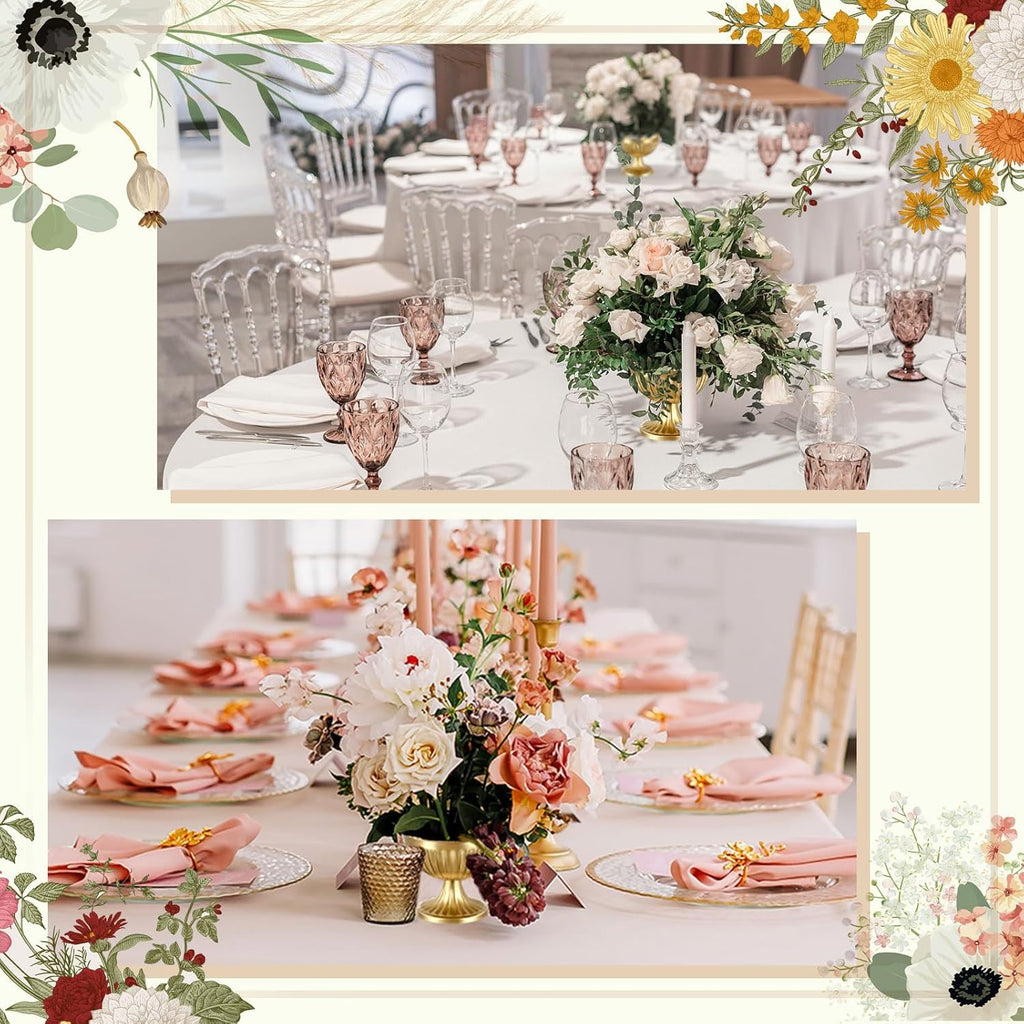 Ziliny 24 Pcs Gold Vases for Centerpieces 4.7' Wide 4' High Metal Compote Vases Bulk Wedding Table Centerpiece Flower Pot Vintage Floral Arrangements for Weddings Anniversaries Party Home Decor