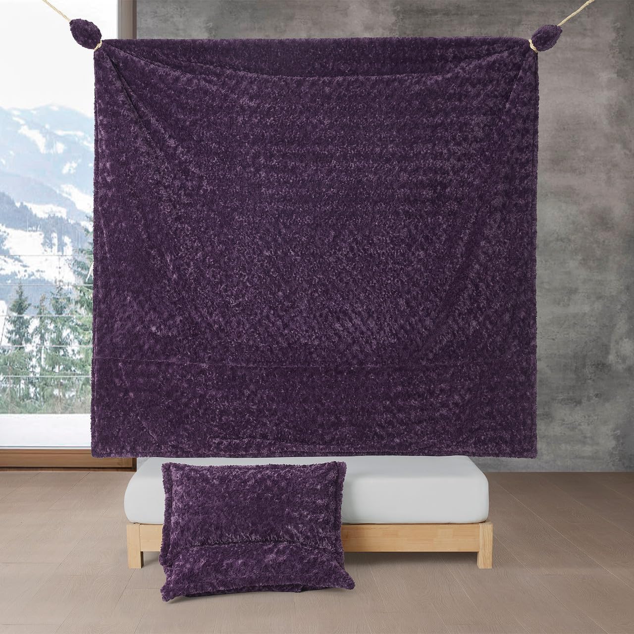 Byourbed Wriggle with It - Coma Inducer® Oversized Queen Comforter Set - Darkest Possible Purple
