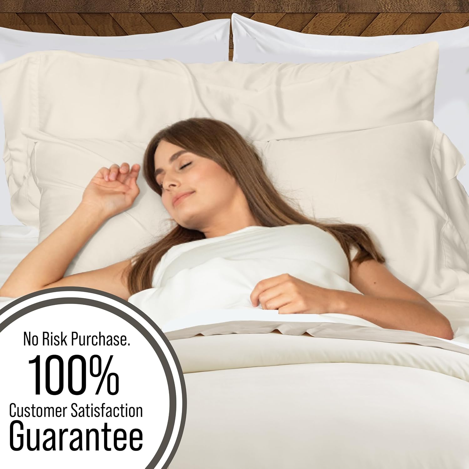 Bella Coterie Luxury Bamboo Viscose Split King Size Sheet Set | 2 Fitted Sheets for Sleep Number & Adjustable Beds | 100% Organically Grown | Cooling & Ultra Soft | 18' Deep Pocket [Ivory]