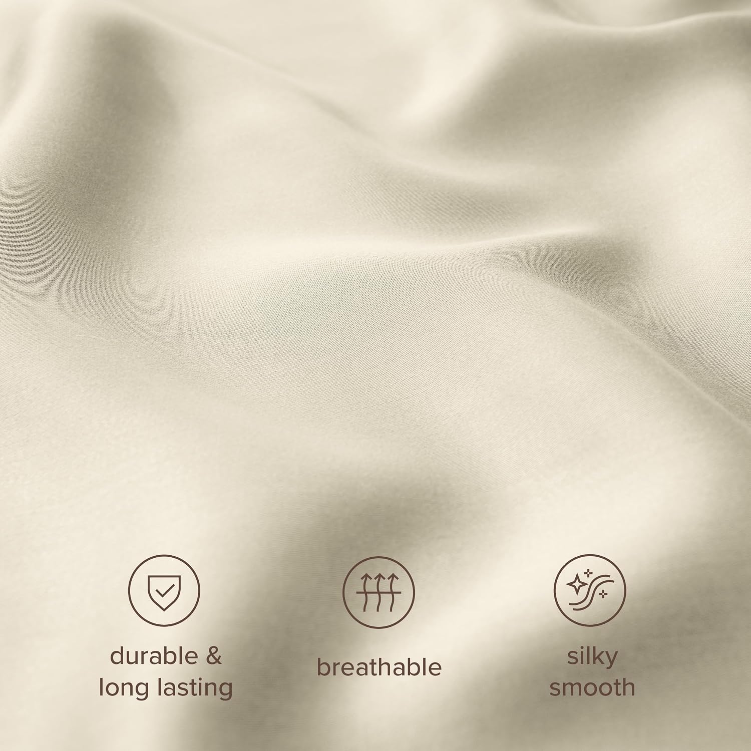 Bare Home Lyocell Tencel Sheet Set - Queen Size - 4 Piece Set - Derived from Eucalyptus - All-Season - Ultra Soft - Deep Pocket (Queen, Natural)