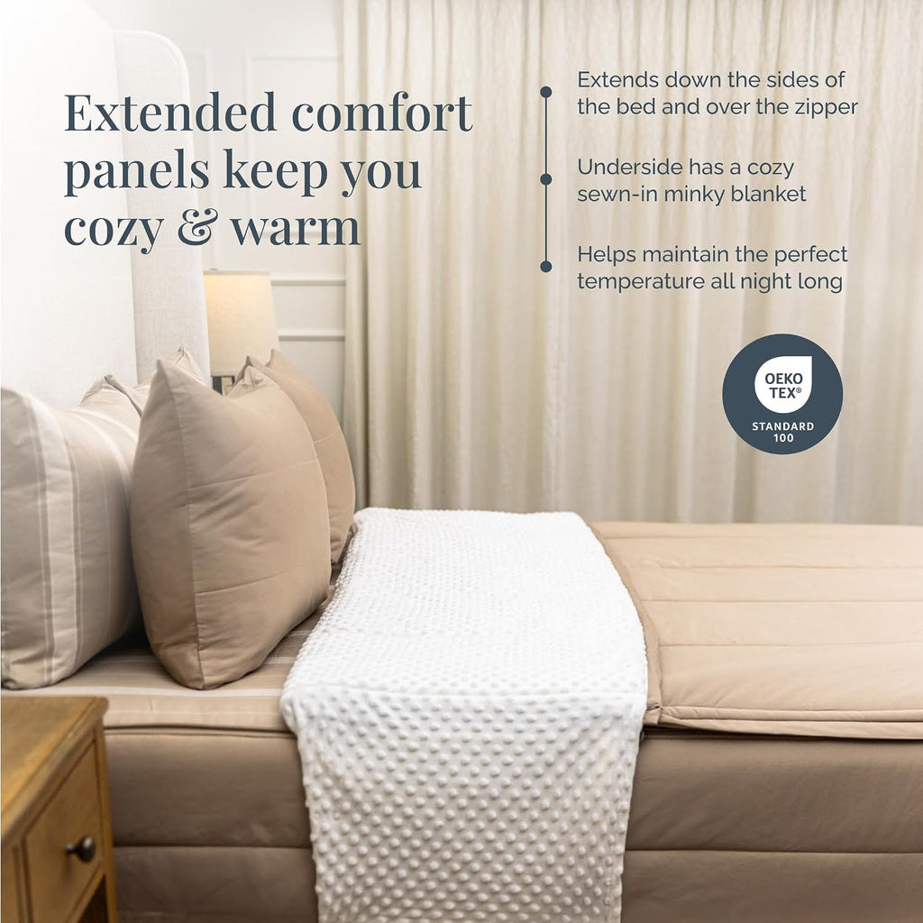 Beddy's All in One Bed in a Bag Zipper Bedding Set, Bottom Sheet, Cuddle Blanket, Comforter, Pillowcase(s) & Sham(s), Minky Interior Sheets with Comforter, Zip Bedding for Dorms, Bunks, Kids & Adults