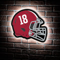 Team Sports America Evergreen NCAA University of Alabama Ultra-Thin LED Light Wall Sign Decor | Full Size Replica Helmet | 19.5 x 15 Inches | Made in the USA