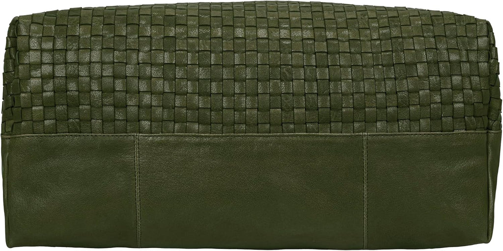 ANTONIO VALERIA Addison Braided Leather Tote Bag for Women