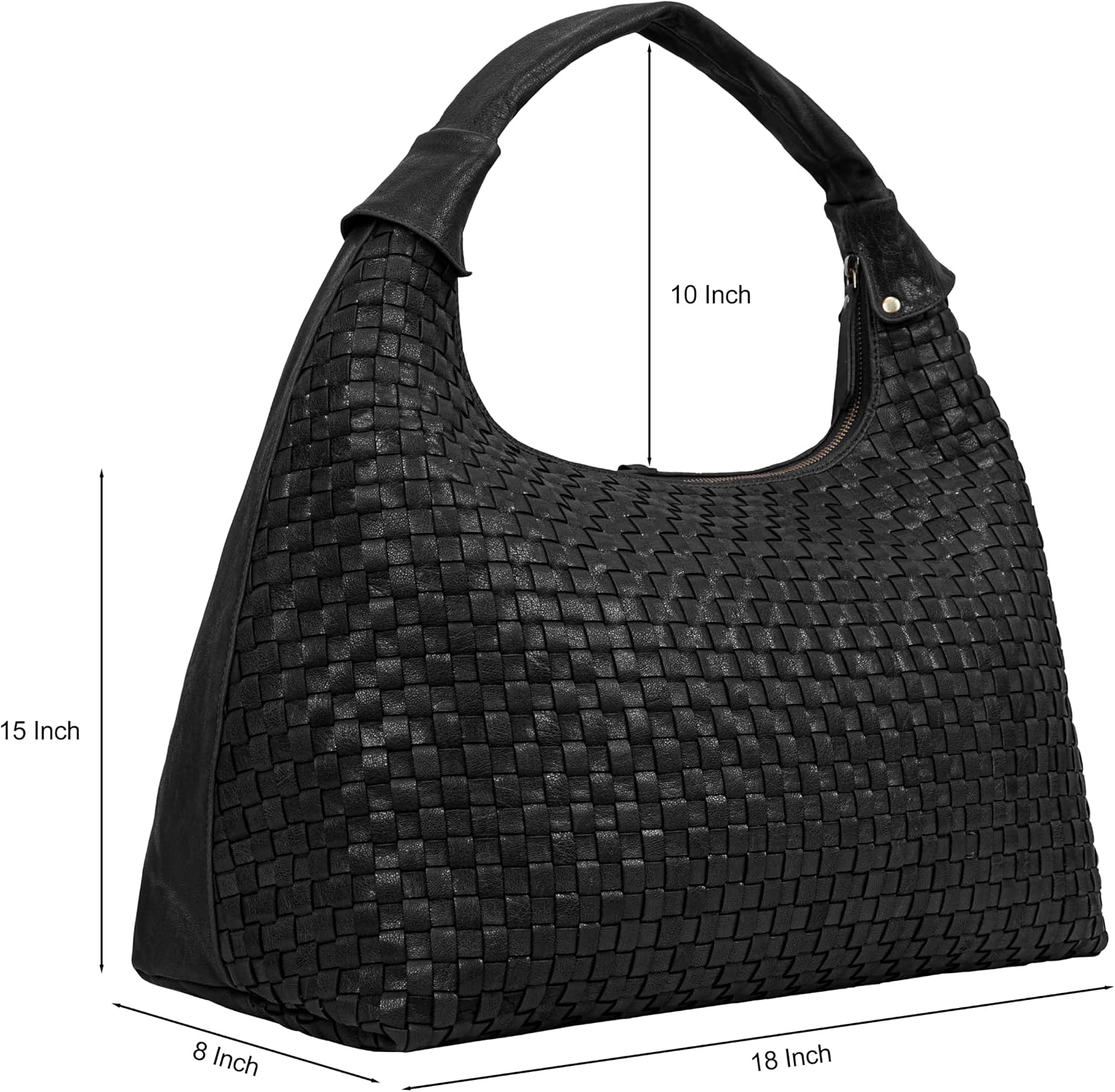 ANTONIO VALERIA Addison Braided Leather Tote Bag for Women
