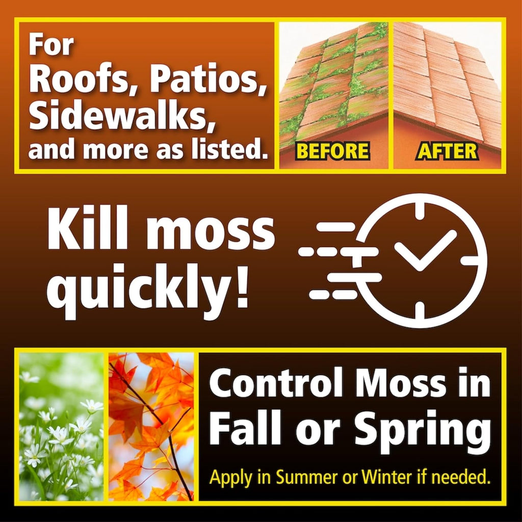 Central Garden Brands Moss Out Roofs, 27-Ounce (Pack of 6)