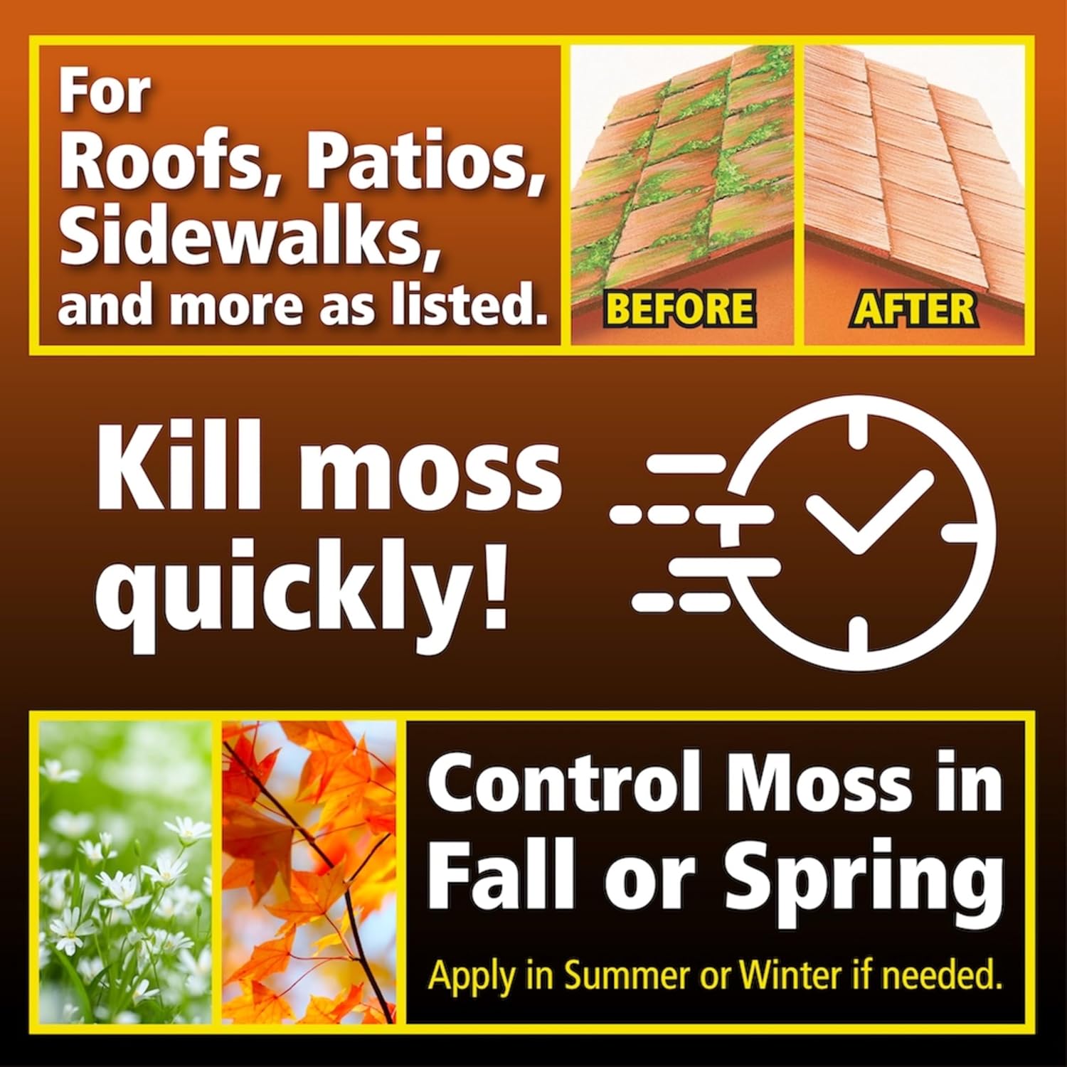 Central Garden Brands Moss Out Roofs, 27-Ounce (Pack of 6)