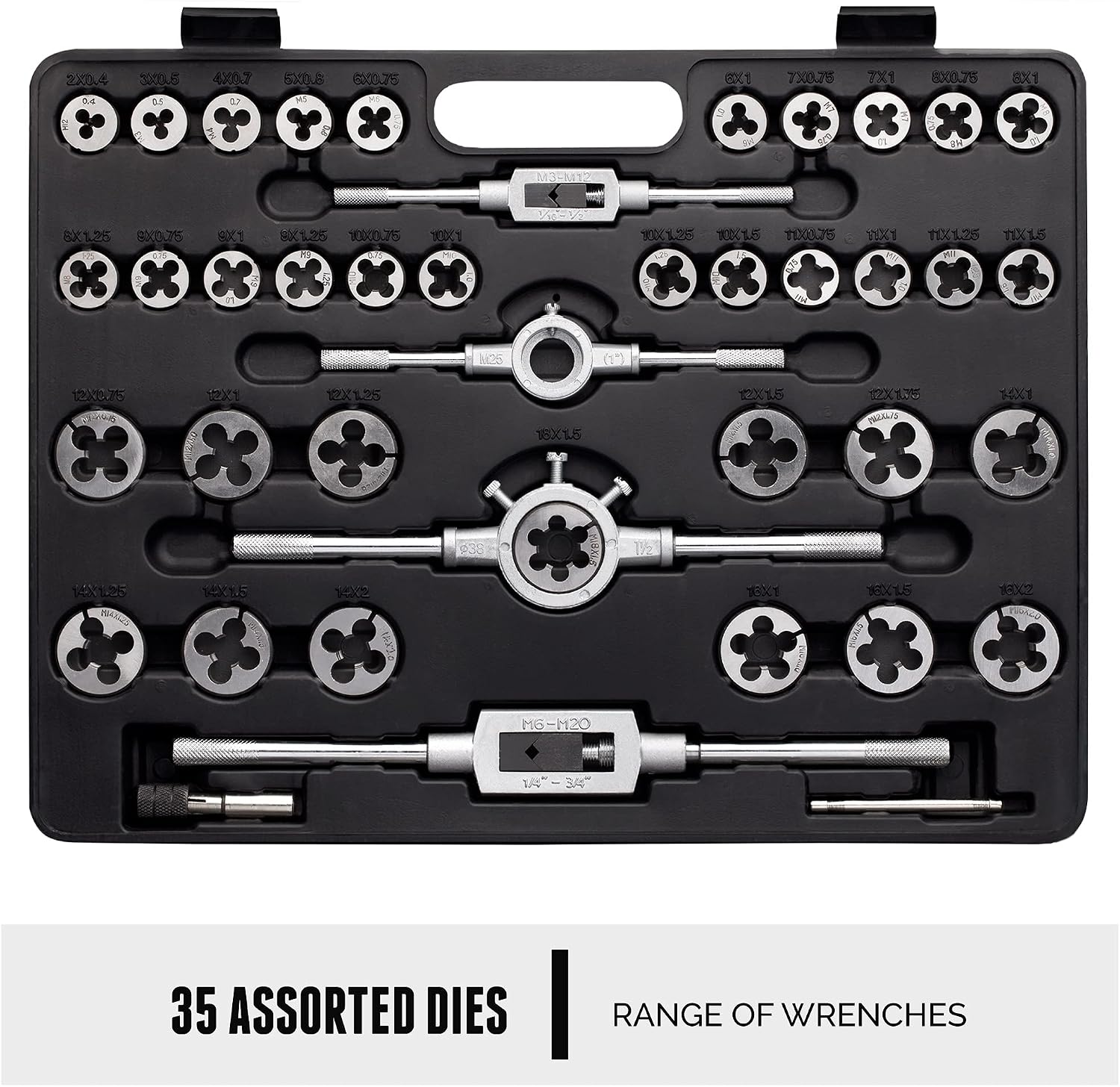 Metric & SAE 261 Piece HSS Drill Thread Repair Kit & 110 Piece Tap & Die Tool Set Bundle - THREAD261-110MM