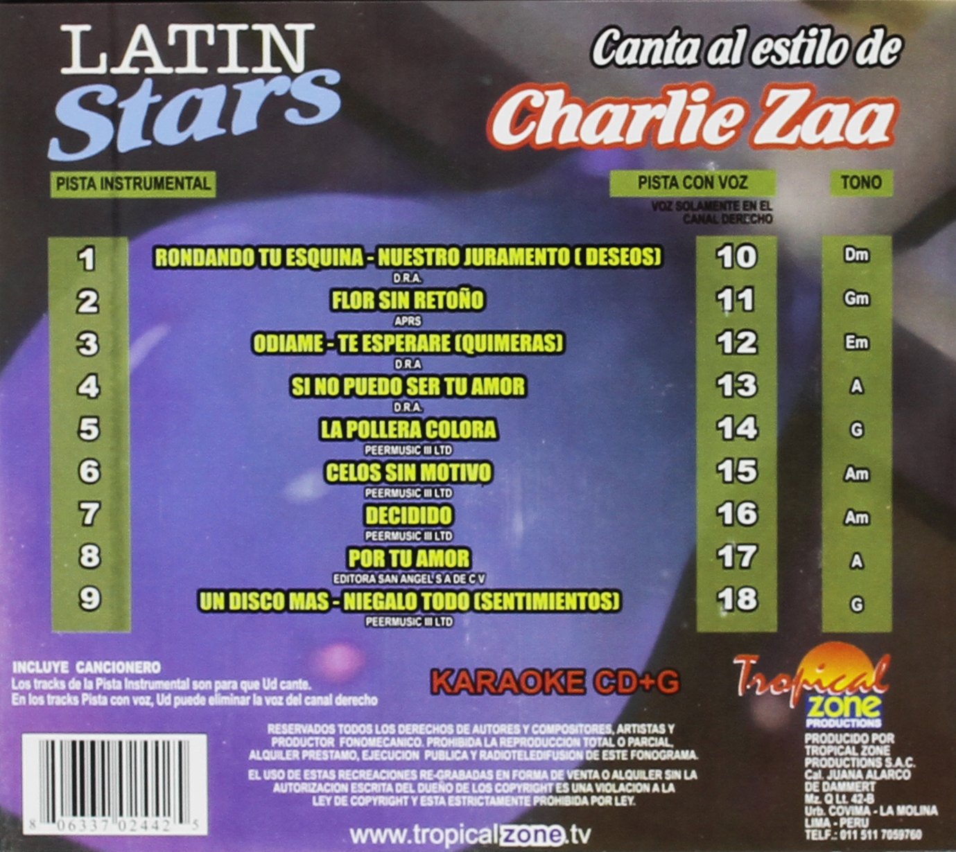 Karaoke: Charlie Zaa - Latin Stars Karaoke