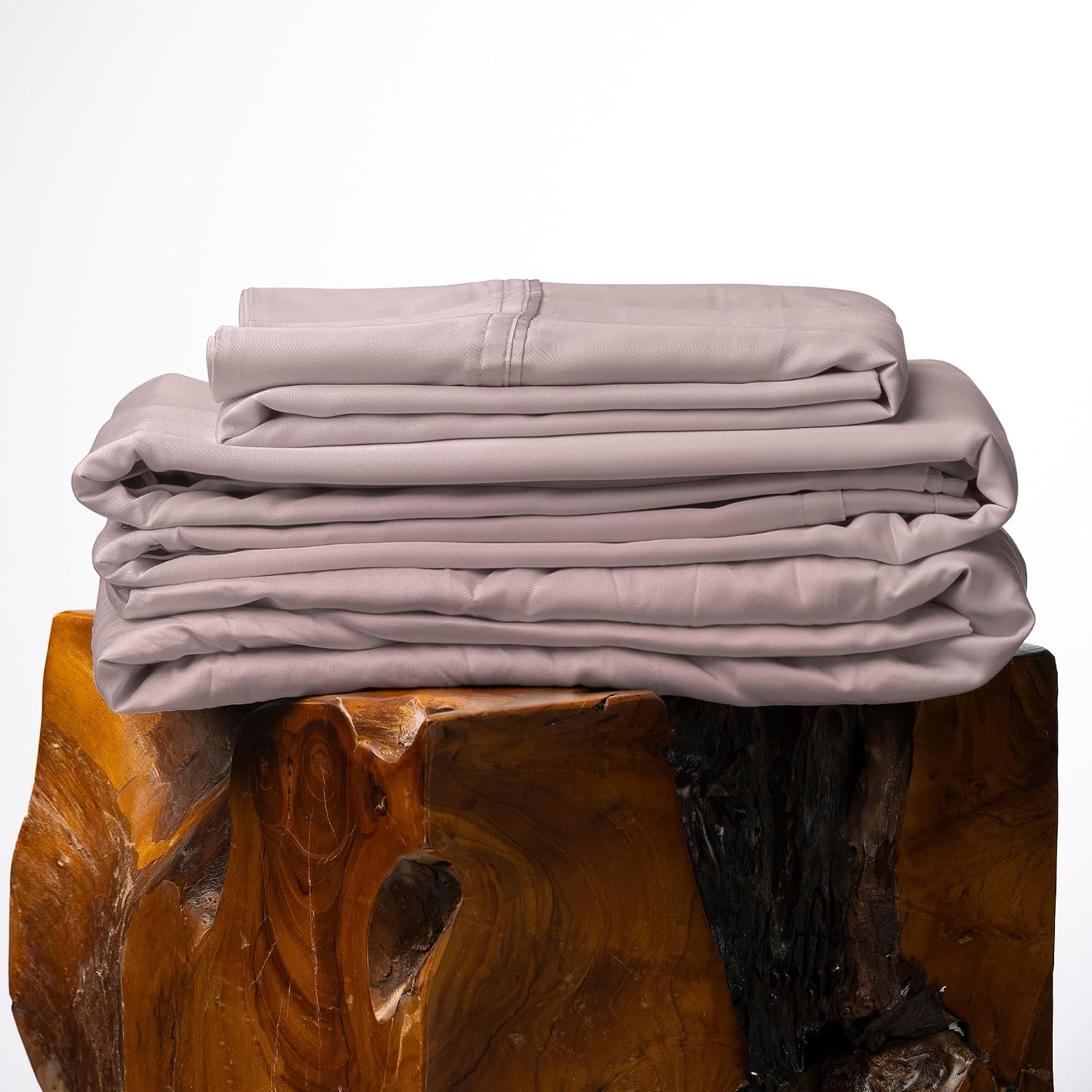 Olive + Crate Tencel Lyocell Eucalyptus Queen Size Sheet Set - Cooling Tencel Sheets for Hot Sleepers with 18 Inch Deep Pocket Fit - Dusk 4-Piece Set