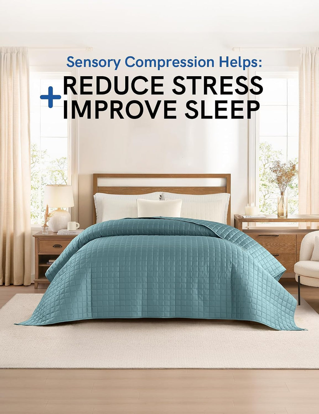 YnM King Size Cooling Weighted Blanket for Adults (88x104 Inches, 20 Pounds, Sea Grass), Perfect for Hot Sleepers with Cooling Rayon/Glass Beads, Heavy Bed Blanket for Couple on Queen or King Bed